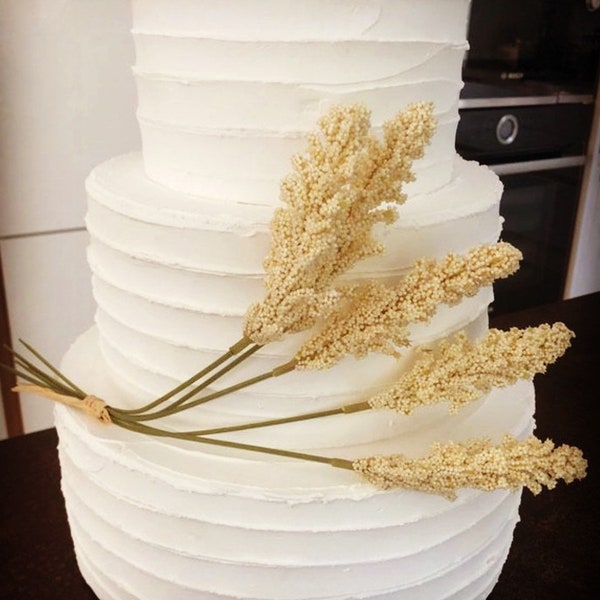 Decorate your own rustic fake cake 3 tier vintage style film tv prop wedding cake cake toppers (pampas not included ) DIY. Display. Event.