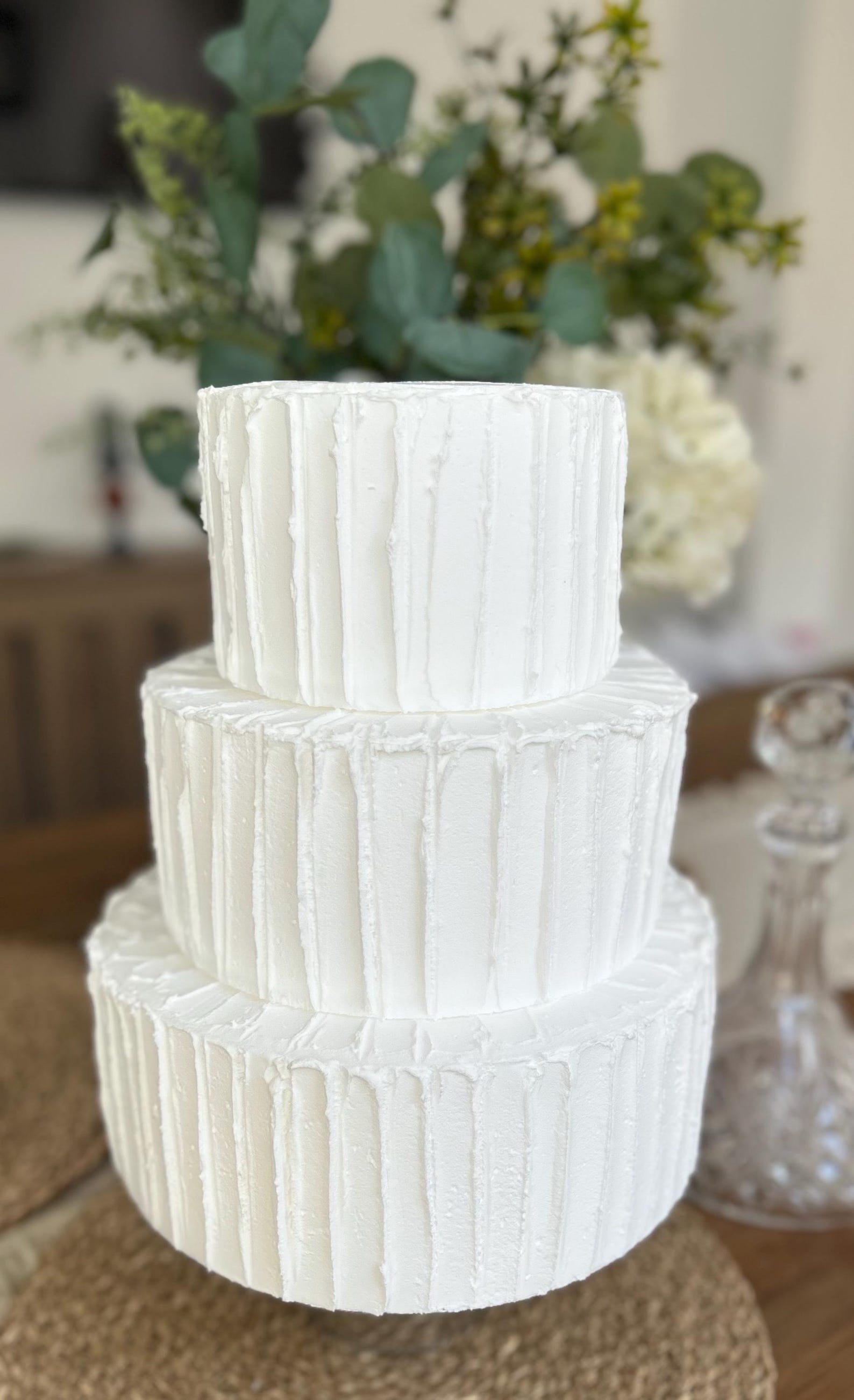 3 Tier Fake Rustic Decorate Yourself Wedding Celebration Cake - Etsy