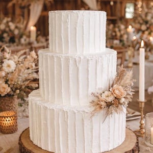 3-laags nep rustiek versier jezelf bruidstaart