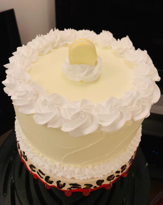 9in Round Lemon Macaron Fake Faux Cake Etsy