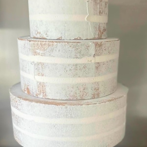 Decorate yourself 3 tier fake naked cake fake wedding cake. prop. photography props. centrepiece. party decor. Shop display. DIY. Crafts.