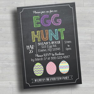Easter Egg Hunt Invitation Egg Hunt Easter Egg Hunt Egg Hunt Invite Digital Printable Downloadable Custom PDF JPEG