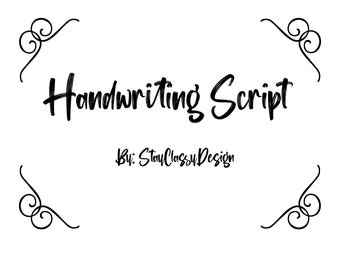 Handschriftlettertype | Modern lettertype penseelkalligrafie | Digitale download OTF TTF | Handgemaakte kenmerkende stijl voor design en ambacht