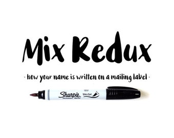Mix Redux Brush-scriptlettertype | Handgeschreven markeerstiftstijl TTF | Modern vetgedrukt kalligrafielettertype | Directe digitale download