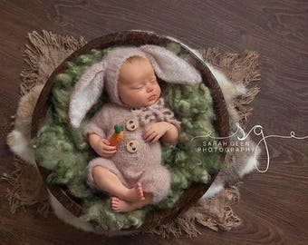 Newborn  bunny,Photo prop,Newborn romper,Newborn props,photography props,Bunny romper,Bunny set,Newborn outfit,Newborn set,bunny outfit