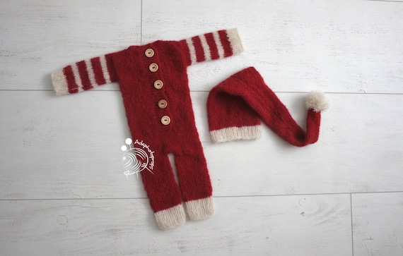 Abito da neonato, Babbo Natale neonato, oggetti di scena natalizi