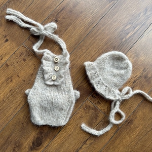 Newborn photo props, photography props, newborn outfit, newborn set, newborn romper, newborn hat