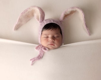 Newborn bunny,newborn hat,easter props,bunny ears,bunny hat,bunny bonnet,newborn props,photo props,photography props,baby hat,bunnies