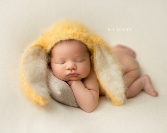 Newborn bunny hat,newborn hat,bunny hat,newborn props,newborn prop,photo props,photogrpahy props,photo prop,easter pros,bunny ears