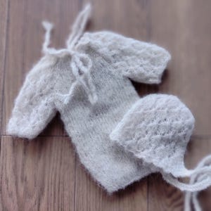 Newborn photo props, newborn outfit, newborn set, romper, photography props, knits, newborn romper, photo prop