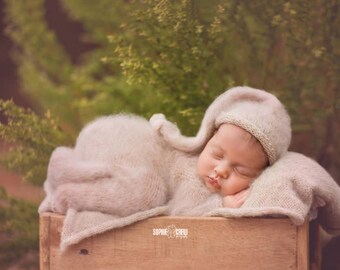 Accessorio per foto neonato in alpaca, accessori per neonati, set per neonati, accessori per neonati, tutina con piedini per neonati, cappello per neonati, accessorio per neonati, vestito per foto neonato, bambino