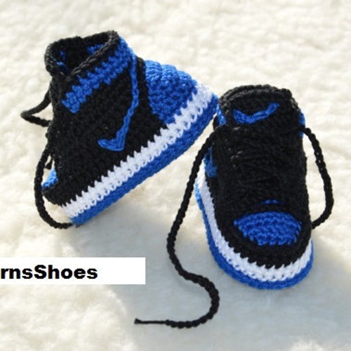 Nike Air Jordan 1 Crochet Baby Booties Etsy