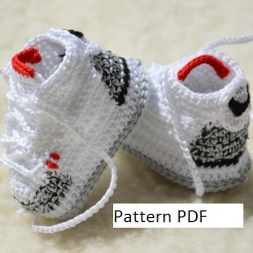 Crochet jordans 3 pattern, jordan 3 crochet shoes