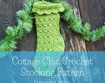 Crochet Cottage Chic Stocking Pattern