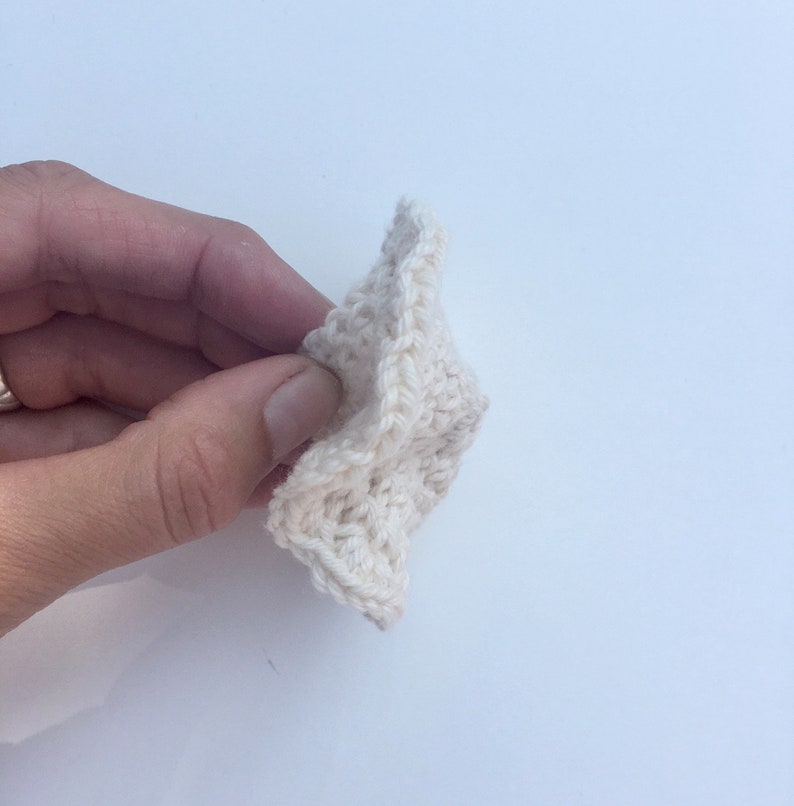Organic Cotton Face Scrubbies Set Reusable, Washable, Eco-Friendly, Hand Crocheted Host Gift Housewarming Natural Fiber image 9