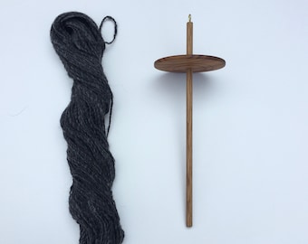 Top Whorl Hand Turned Locust Wood Drop Spindle