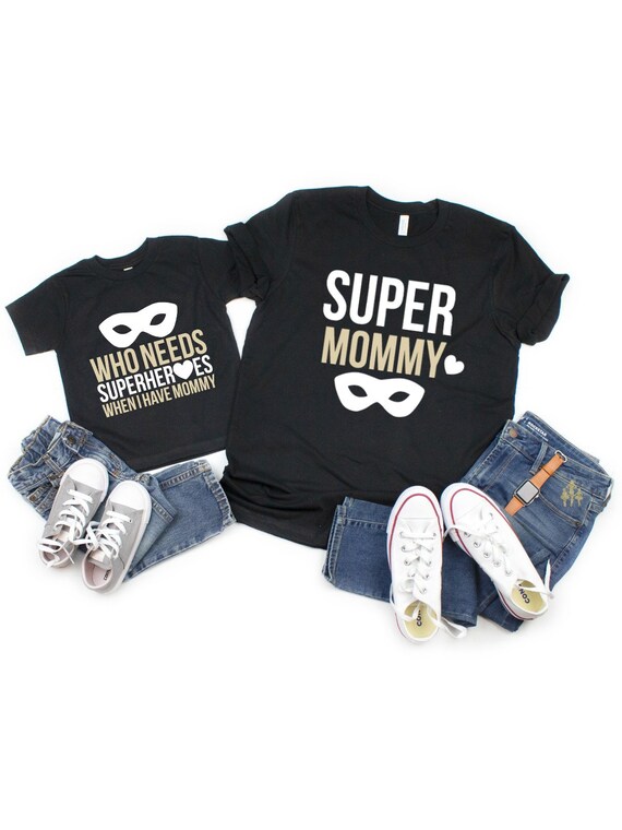 mom and son superhero shirts
