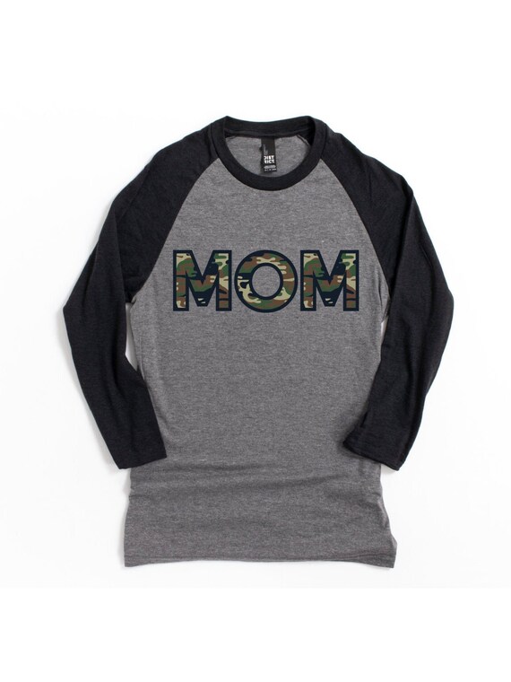 Mom of the Birthday Boy Camo Raglan 