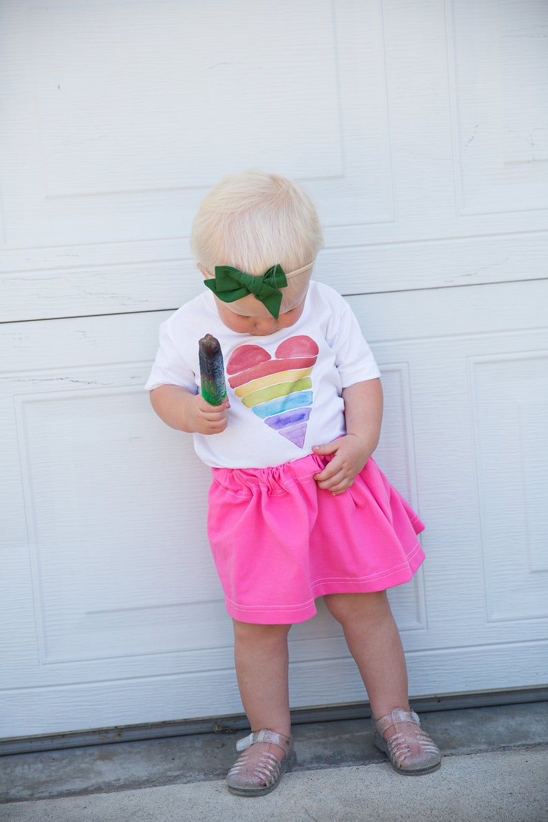 Baby girl clothes toddler girl clothes rainbow heart shirt Etsy