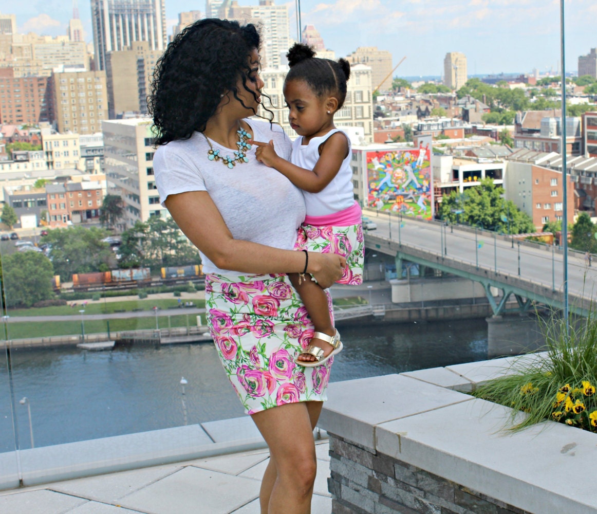 mother and daughter matching skirts