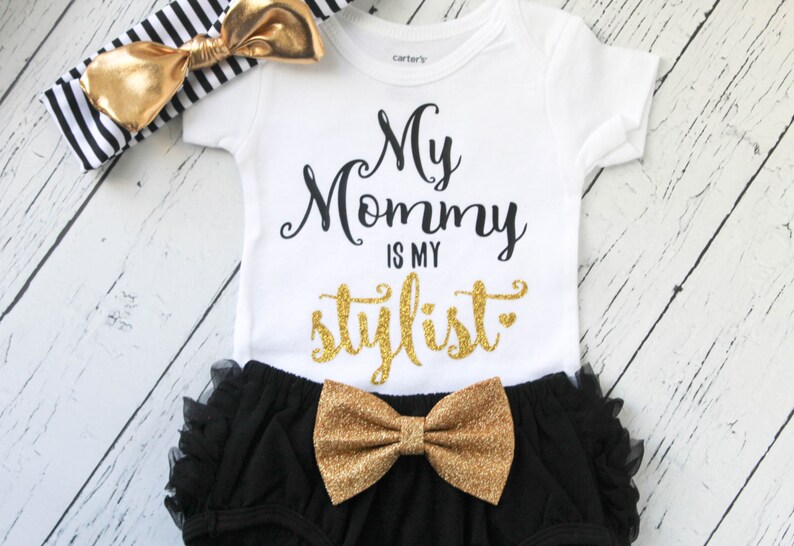 stylist shirt newborn girl clothes baby girl clothes my mommy is my stylist outfit baby girl outfit mommy and me girl clothes