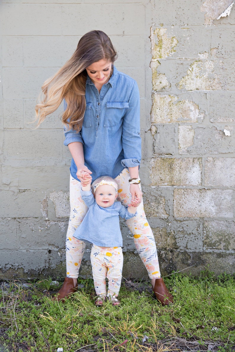 Mother Daughter Matching Outfits Mommy And Me Leggings Etsy