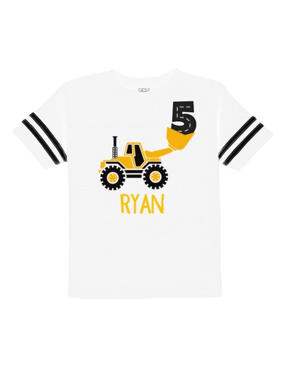 5th Birthday Tractor Construction Party Toddler Kids T-Shirt Tstars