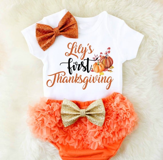 etsy baby girl thanksgiving outfit