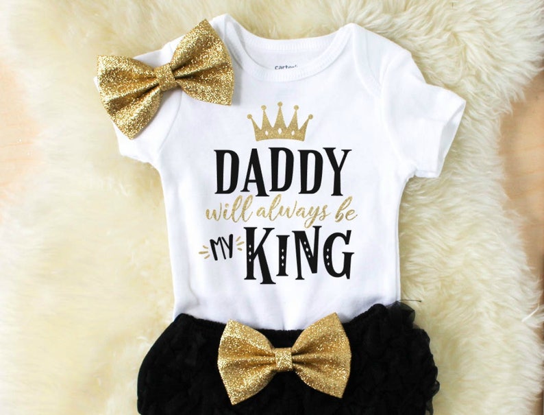 Fathers Day Outfit for Baby Girl Daddy is My King Tutu Etsy