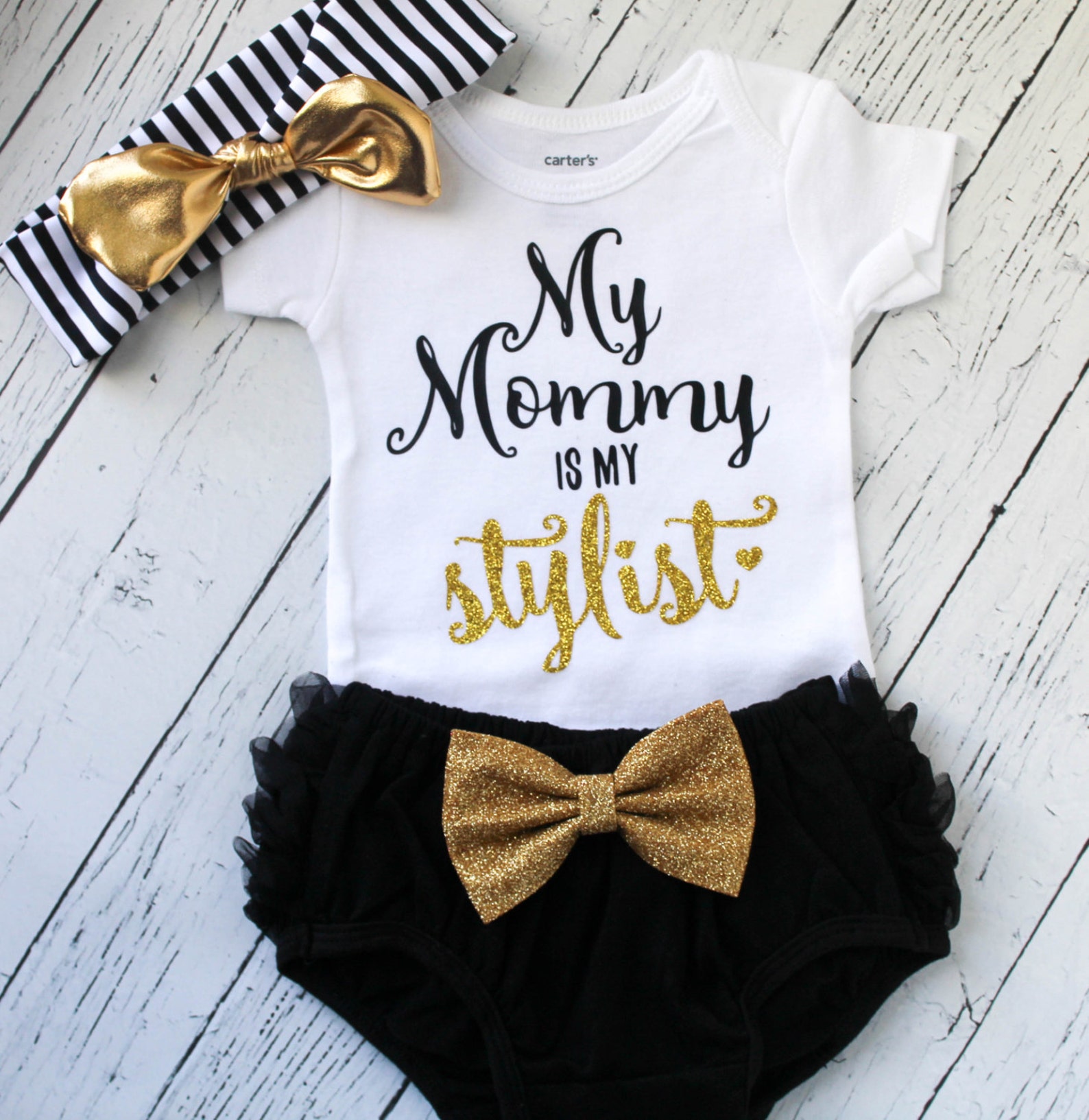 Baby girl clothes my mommy is my stylist outfit baby girl Etsy