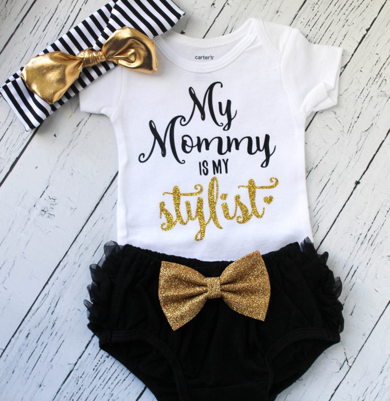 stylist shirt newborn girl clothes baby girl clothes my mommy is my stylist outfit baby girl outfit mommy and me girl clothes