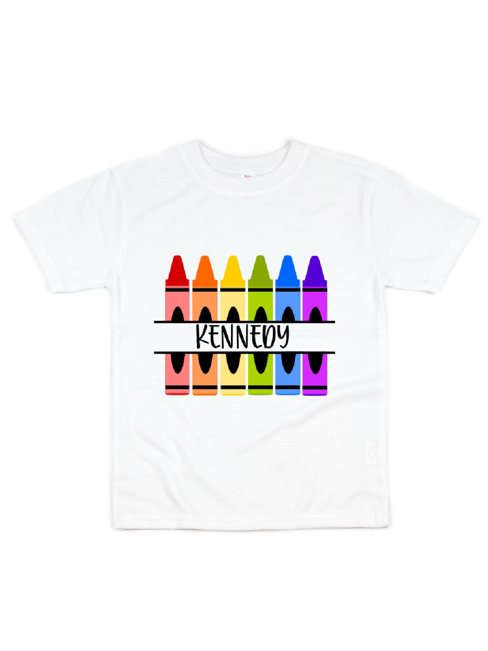 Personalized crayon shirt kids back to school tees first Etsy