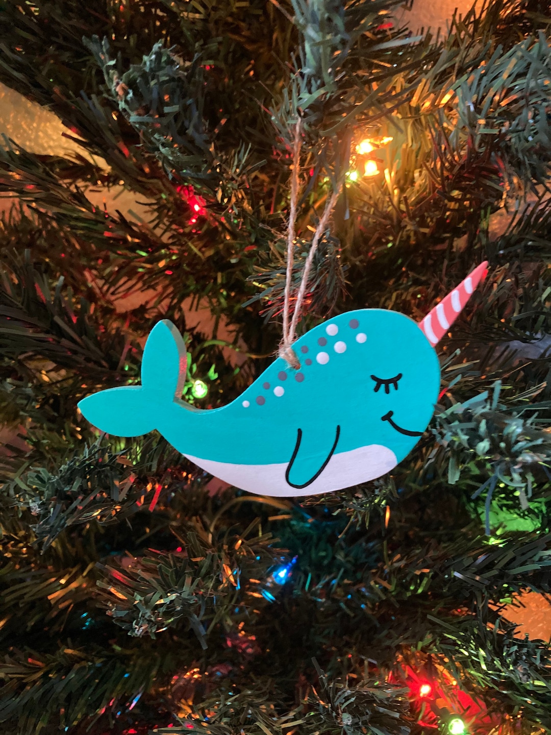 Narwhal Christmas Ornament 