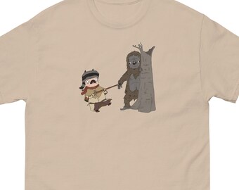 Bigfoot & Pioneer T-shirt voor heren: T-shirt voor kampeeravontuur