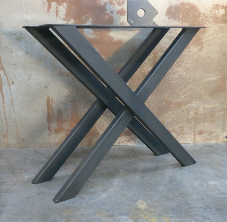 Metal Table Legs X Shape Set of 2 Etsy