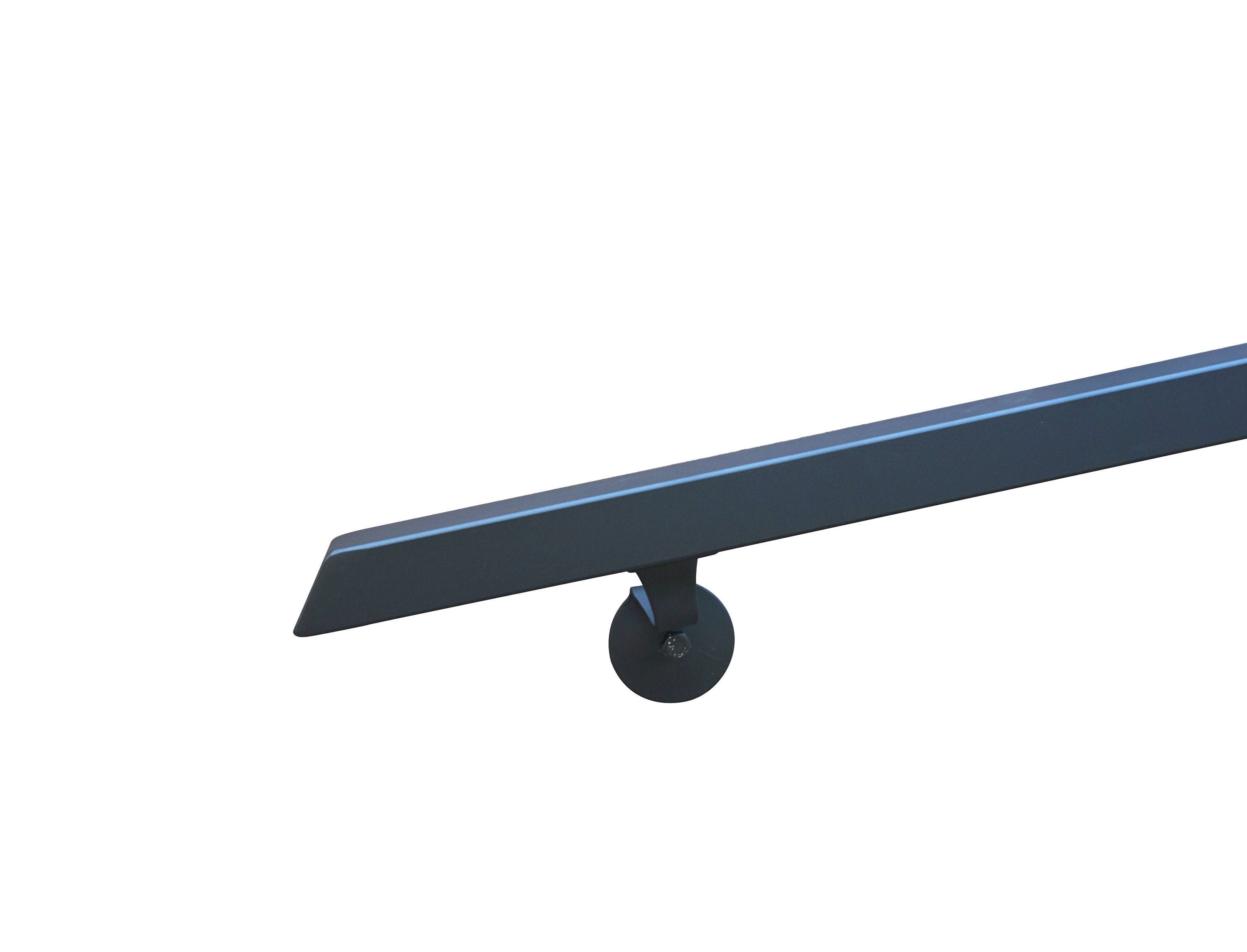 Modern Wrought Iron Handrail, End Wall Mount Steel Hand Rail, Stair ...