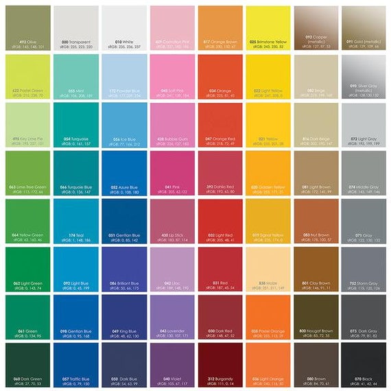 Oracal 641 Color Chart