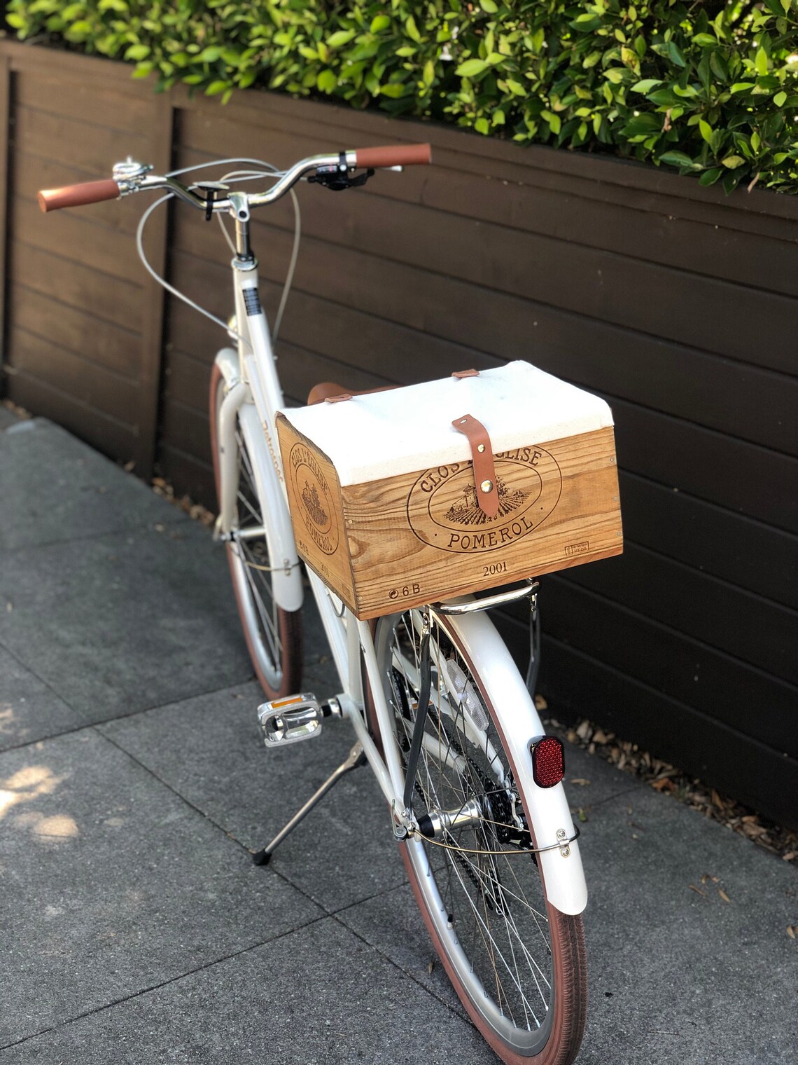 Wine Crate Bike Basket rear Etsy Canada