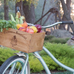 Wine Crate Bike Basket