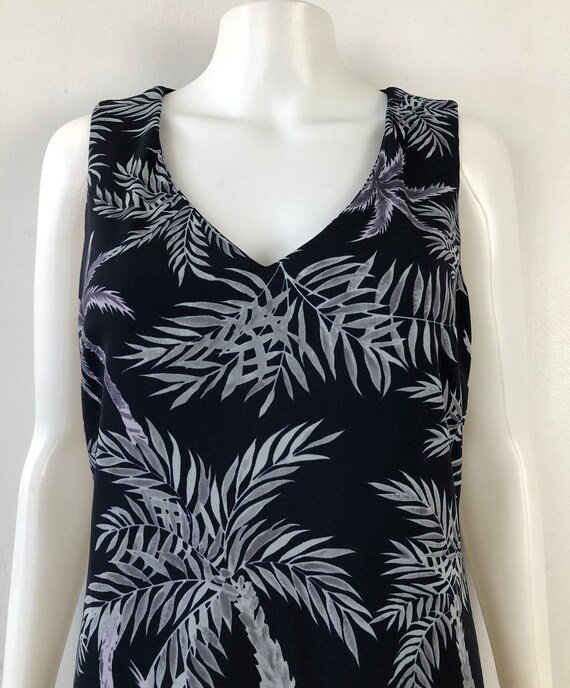 Vintage Palm Tree Dress | 90s Tropical Print Fine… - image 3