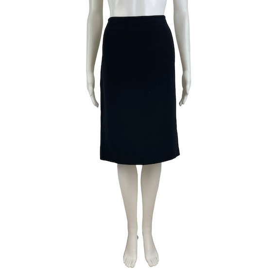 Vintage Black Crepe Skirt Size Medium 30