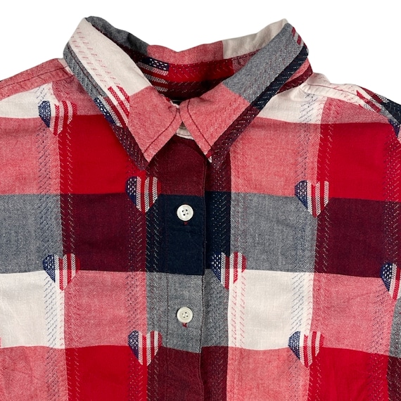 Vintage American Flag Heart Shirt Womens Size XL/… - image 2