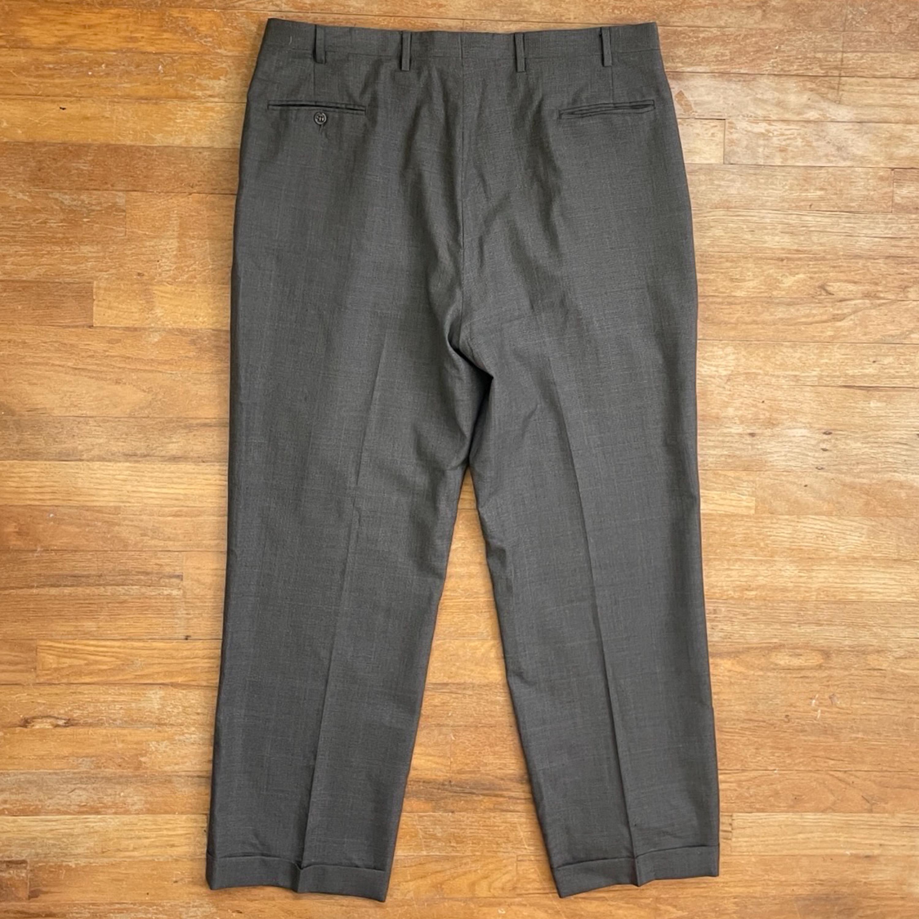 パンツ 90s~ Vintage 3tuck wide wool slacks USED】80~90's SCIUSO WIDE wool slacks | mother. used ＆ vintage