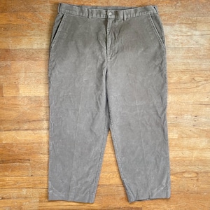 Vintage Mens Plaid Pants Size 36x32 1960s Tartan Trousers Gray