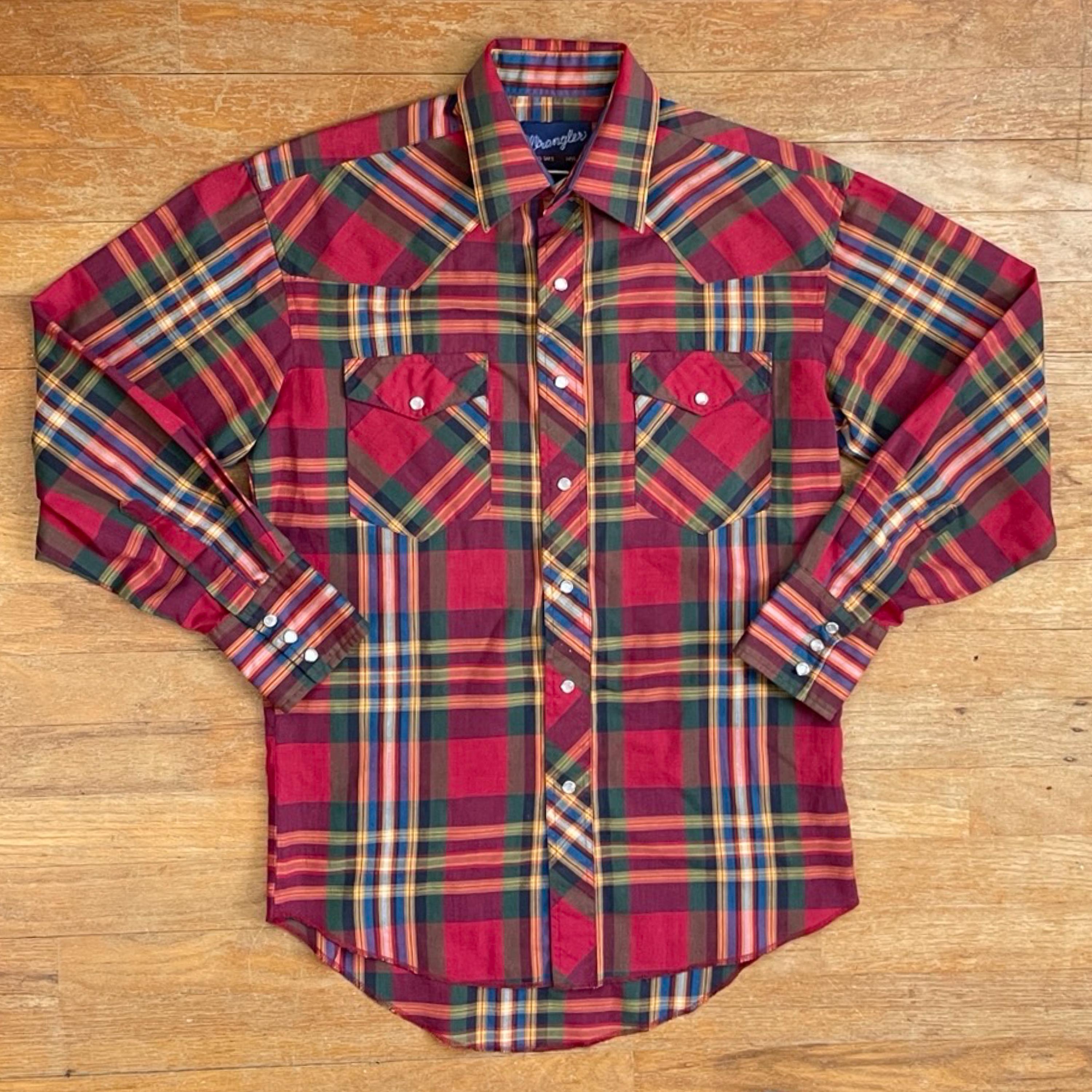 Plaid Western Shirt Vintage Xs
