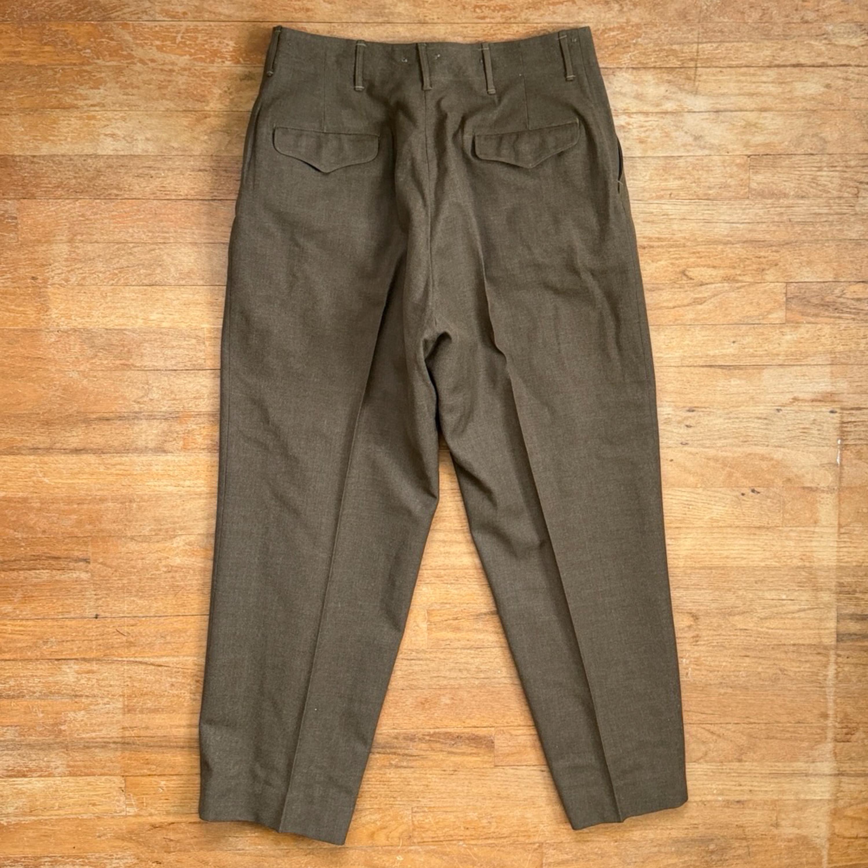 ヴィンテージ メンズ 1940年代 軍人制服 42 ブレザー 34x31 パンツ