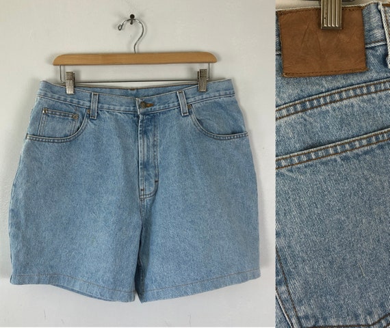 Vintage Mens Denim Shorts | 90s Light Wash Short C