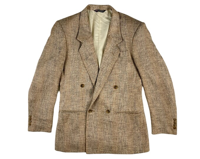 1970s Men's Cortafiel Tweed Overcoat, Double Breasted with a Belted Back main image 0