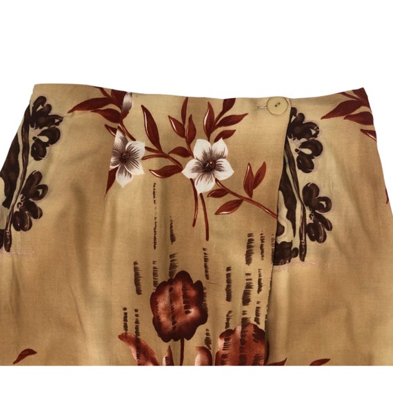 Vintage Abstract Floral Skirt | 90s Lightweight R… - image 4