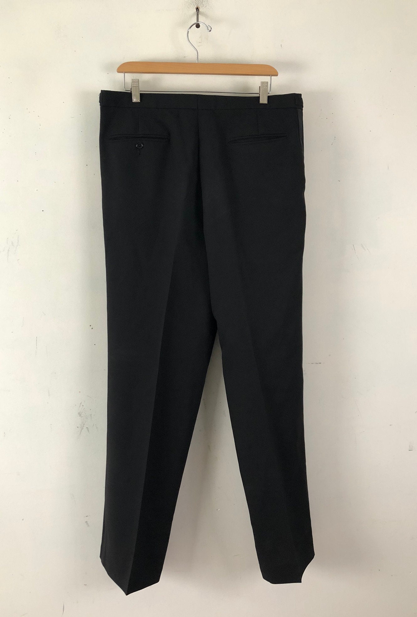 Vintage Mens Tuxedo Suit 90s Black Wool Suit Coat & Pants | Etsy